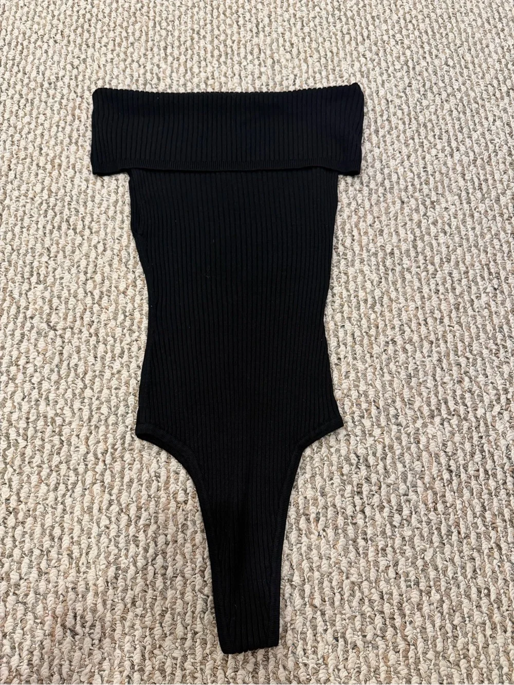 Free People Black Off-Shoulder Bodysuit Size S NWT